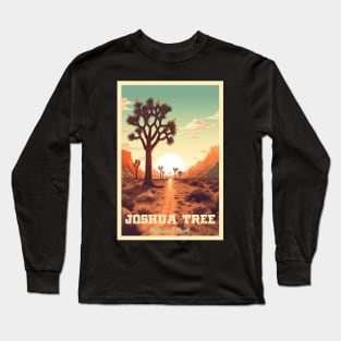 Joshua Tree National Park Travel Poster Long Sleeve T-Shirt